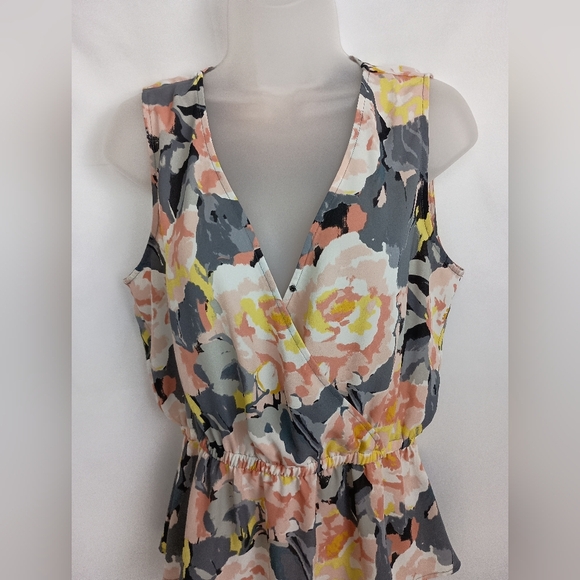 2/$30 LOFT Butterly Whimsigoth Floral Sleeveless Cottagecore Wrap Top (#819) - Picture 4 of 10